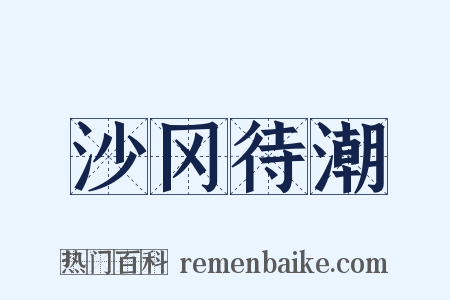 沙冈待潮是什么意思的图片